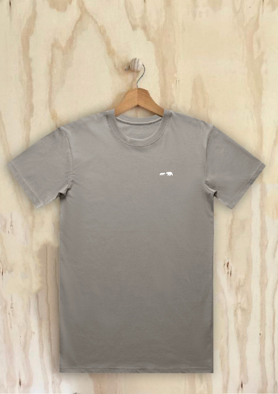 organic trail t-shirt light grey