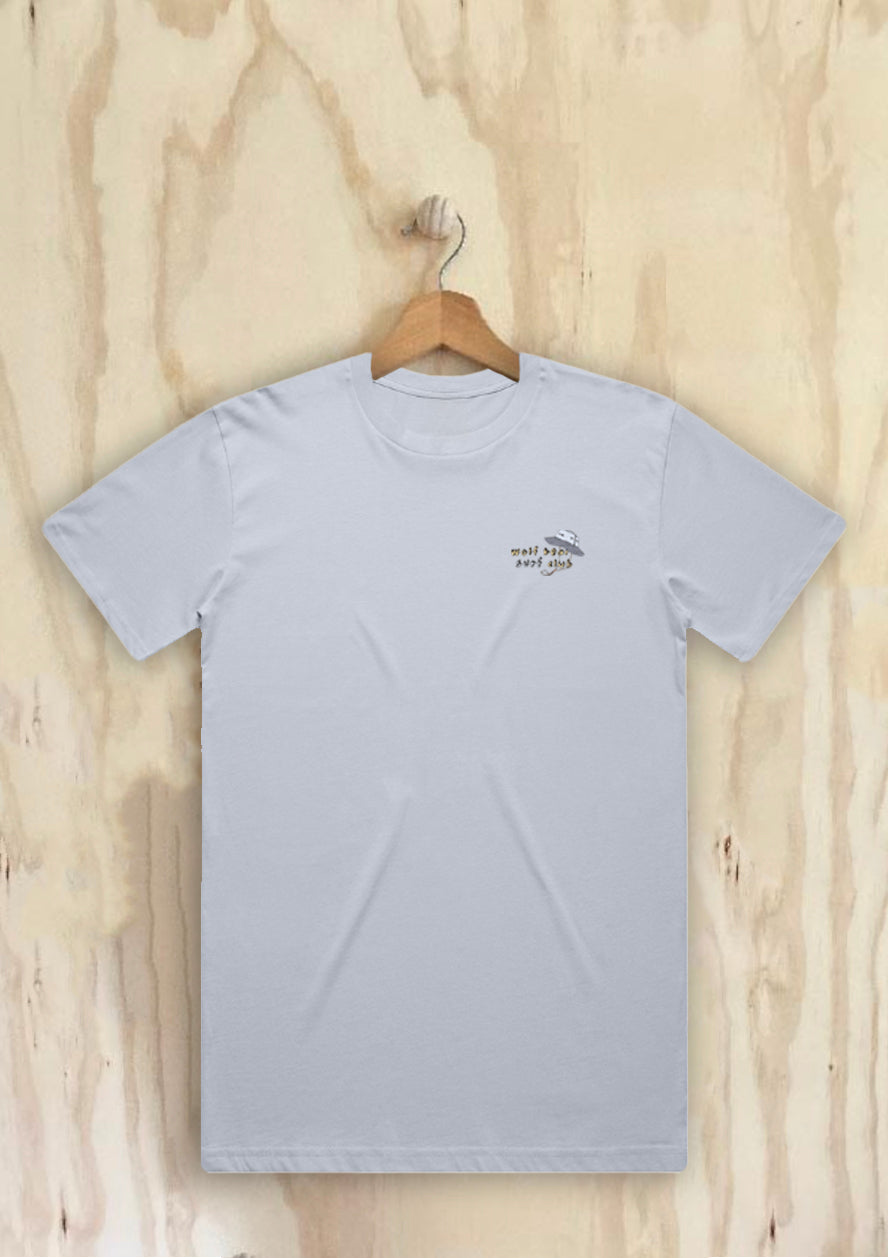 organic surf club t-shirt light blue